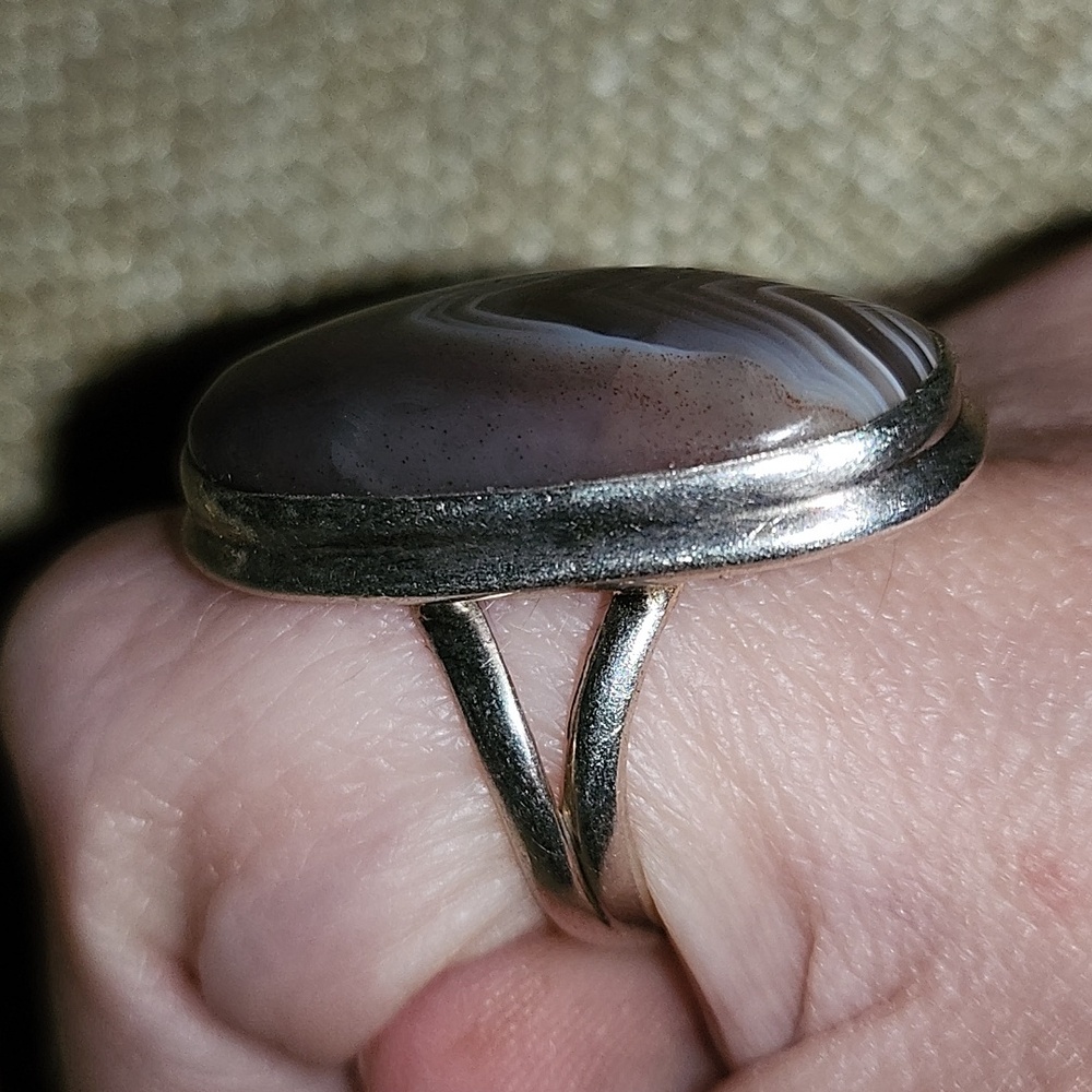 Brown Agate Statement Ring - image 3